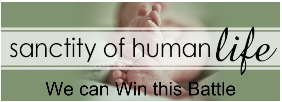 Sanctity of Human Life
We can win this battle